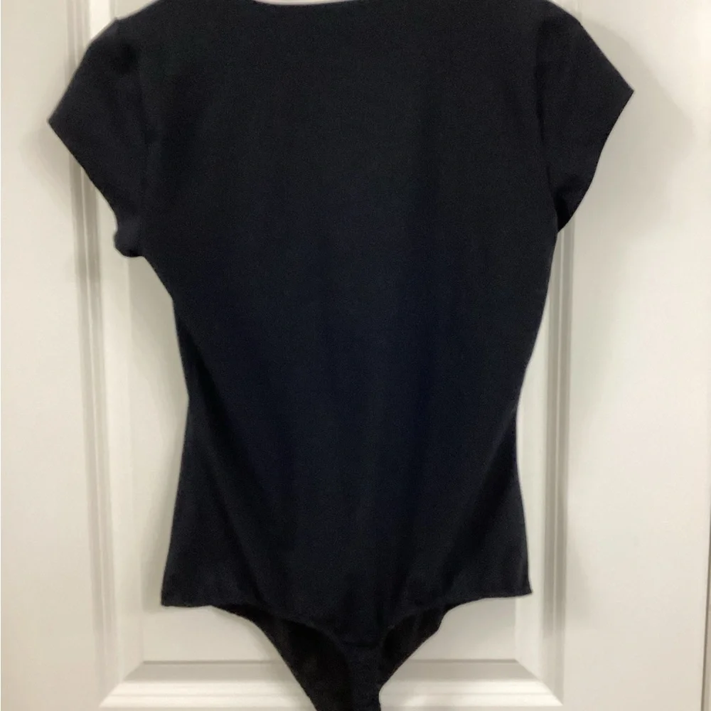 Free People Black Fitted Bodysuit Top